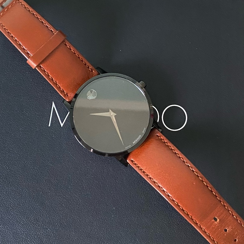 Movado Unisex Watch Leather Strap